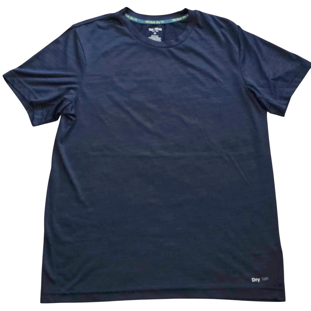 Tek‎ Gear Dry Tek Mens Size M Performance Wicking Tee Heathered Navy